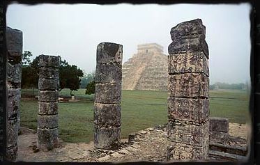 [Mayan stelae]